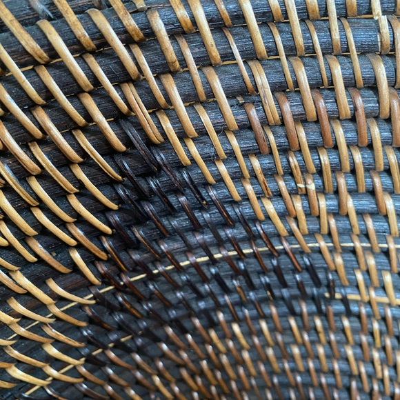 Large Handwoven Rattan Wicker Flare Basket Boho Home Decor - Picture 12 of 16